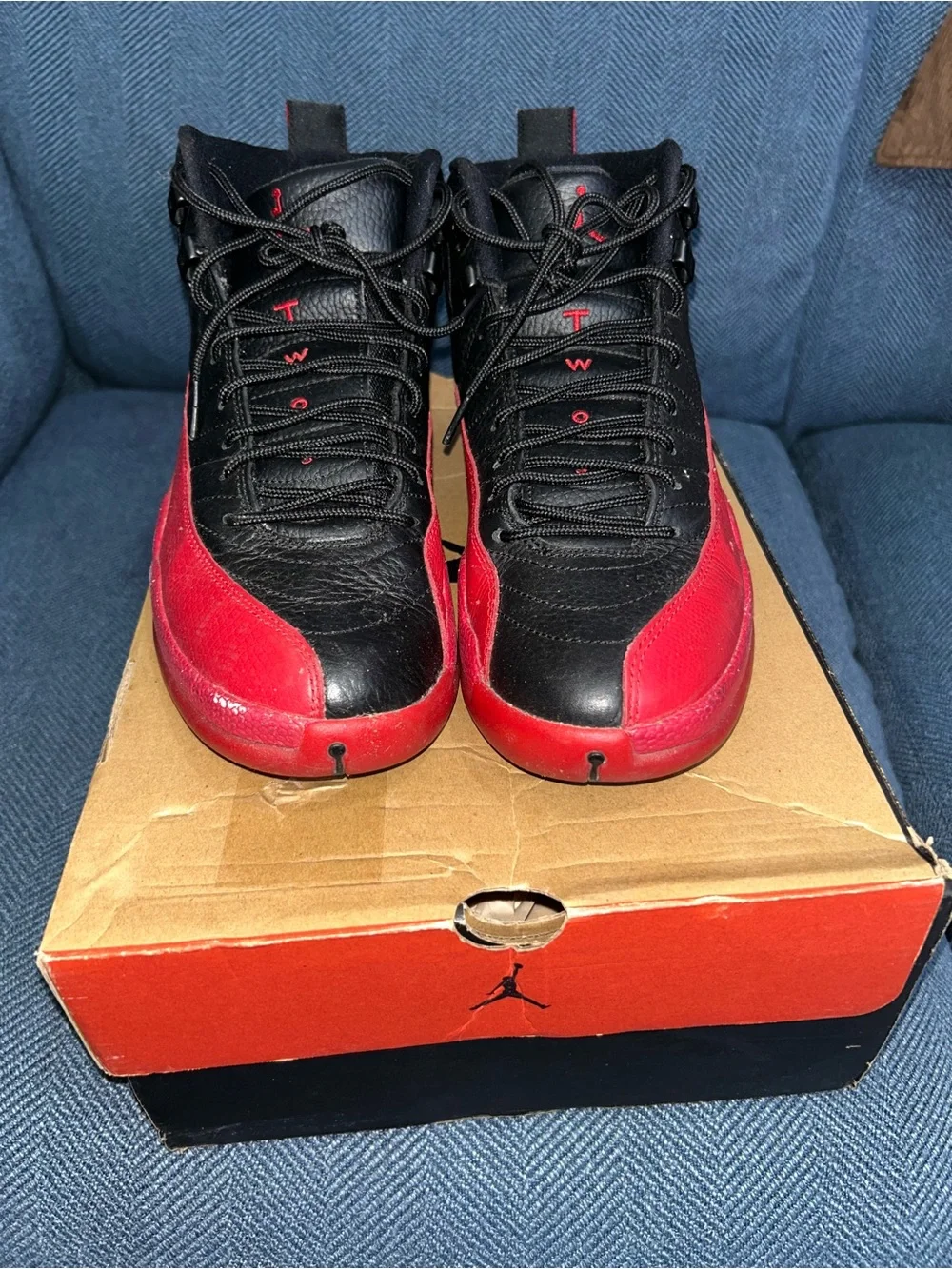 Jordan Men's High-Top Sneakers in Black and Red